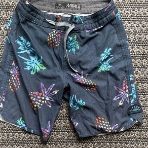 Rip Curl Pineapple Print Board Shorts - Navy